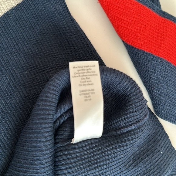 Athleta Brookshire Color block turtleneck,Merino Wool,navy, red, nude, Size XXS - Picture 10 of 10